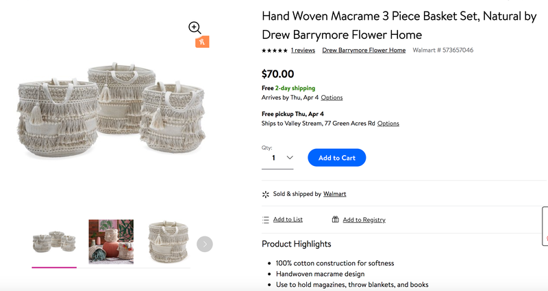 Illustration for article titled Drew Barrymore's Bohemian Home Decor Collection for Walmart Screams Florida Airbnb, and I Love It